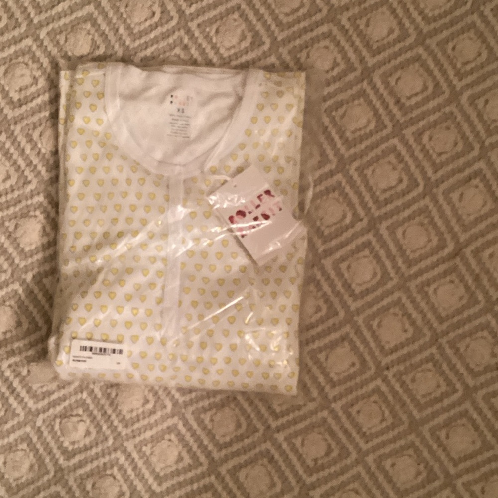 Roller Rabbit Sunshine Yellow Heart Long Sleeve Pajama Set